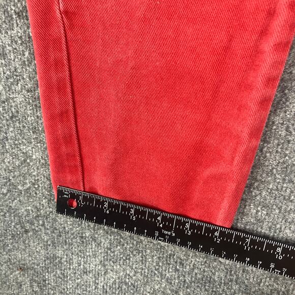 Vintage High Waist Jeans Womens Size 9/10 Red Tapered Mom Fit 90s Denim - Picture 2 of 10